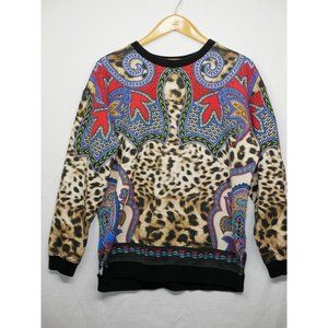 Etro 46 Animal and Paisley Sweatshirt Italy Large